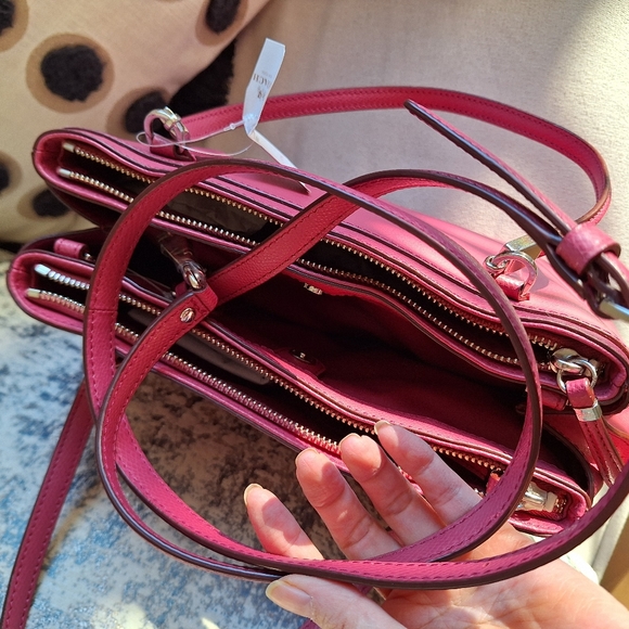 NWT COACH Crossgrain Leather Christie Satchel Shoulder Bag  Small Carryall - Picture 9 of 10